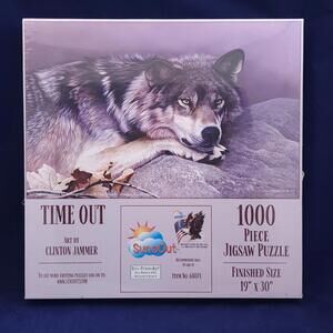SunsOut Wolf Puzzle “Time‎ Out” 1000 Piece 19"x30" Sealed